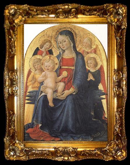 framed  CAPORALI, Bartolomeo Madonna and Child with Angels, ta009-2
